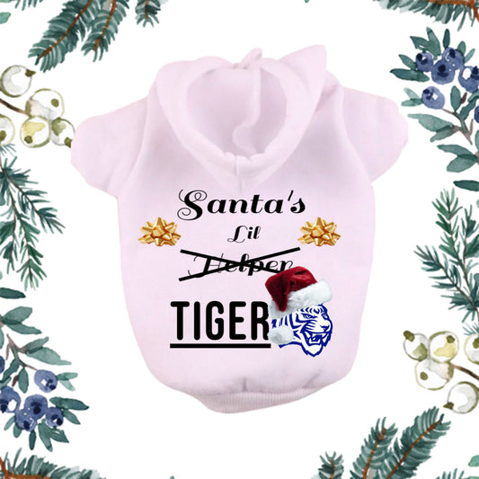 Santa's Lil Tiger Pet Hoodie (TSU)(Tennessee State)