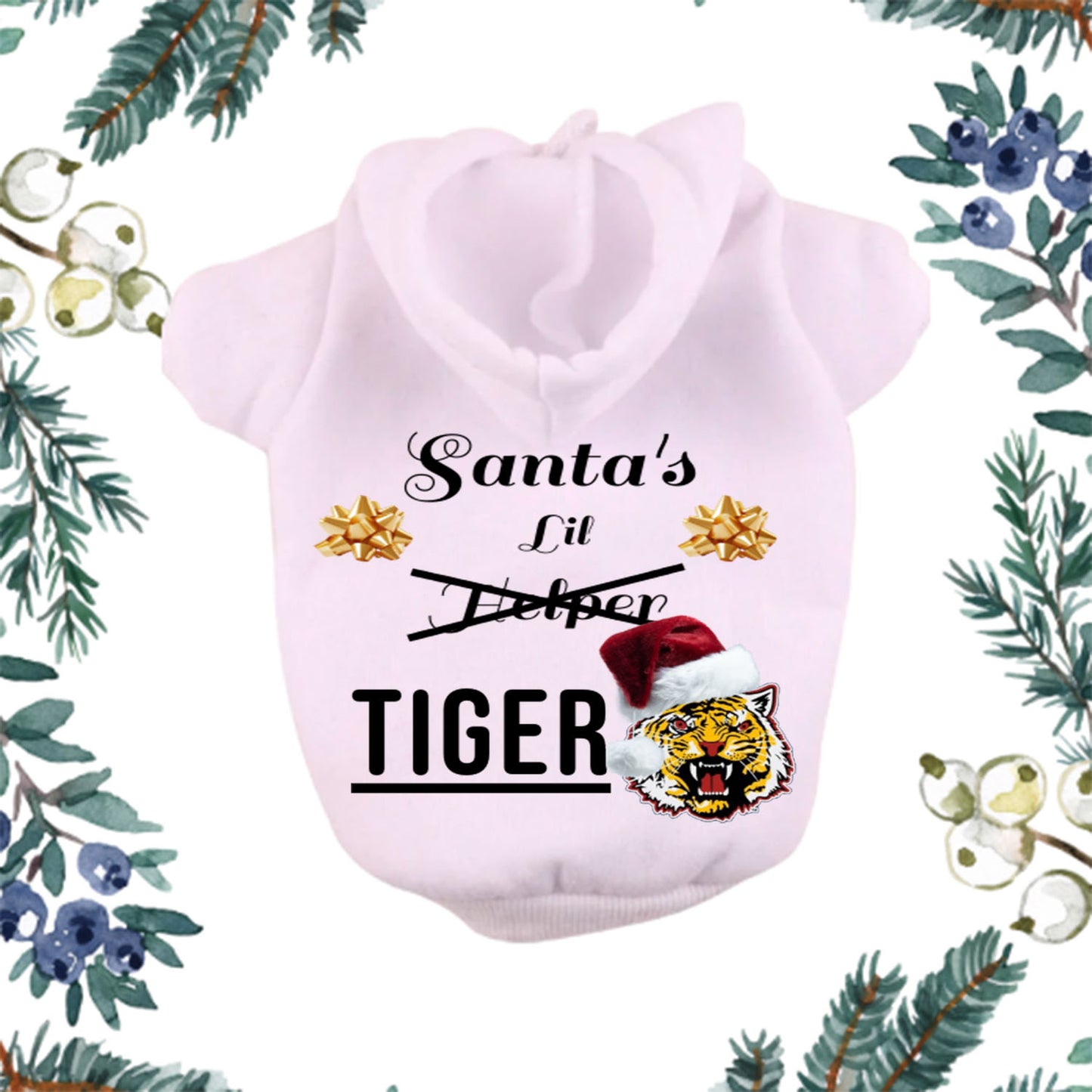 Santa's Lil Tiger Pet Hoodie (GSU)(Grambling State)