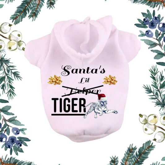 Santa's Lil Tiger Pet Hoodie (JSU) (Jackson State)